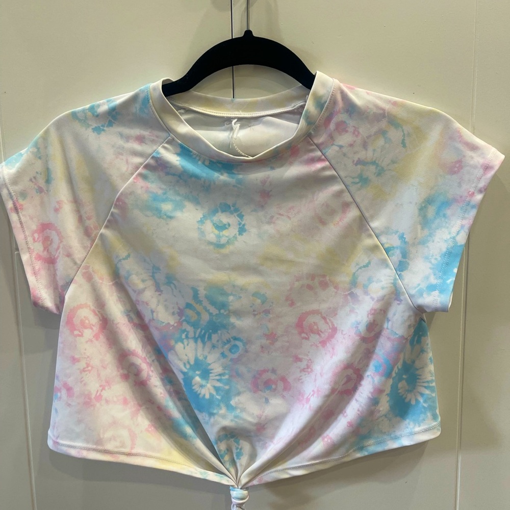 Skinny Dip Cropped Swim Top rash guard